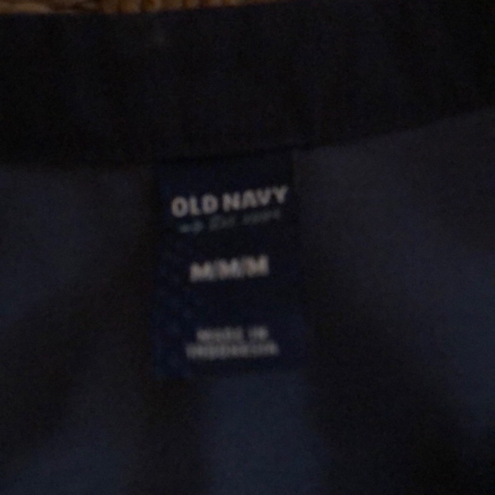Sleeveless top, navy blue and royal blue geo - Picture 2 of 3